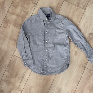 Ralph Lauren Blue Label Gray Long Sleeve Button-Up Shirt Size 5